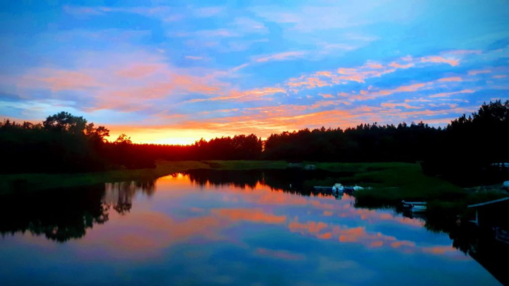 Sonnenuntergang in Schweden Loftahammar