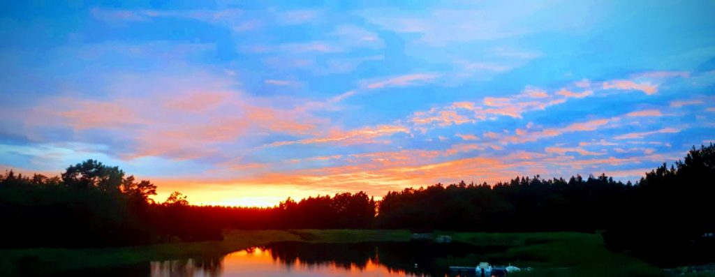 Sonnenuntergang in Schweden Loftahammar